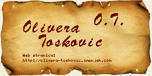 Olivera Tošković vizit kartica